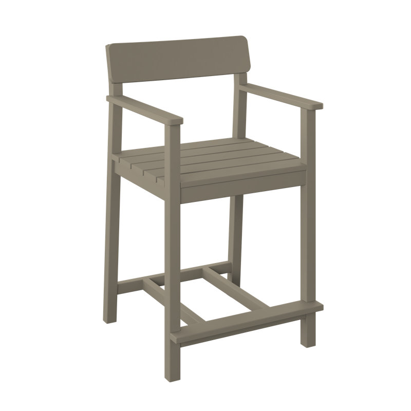  Chaise de salle à manger Club «Hauteur du comptoir». Bois vieilli, Bois vieilli