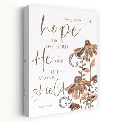«We Wait In Hope - Contemporary Psalm 3320 Scripture Quote Art inspirant