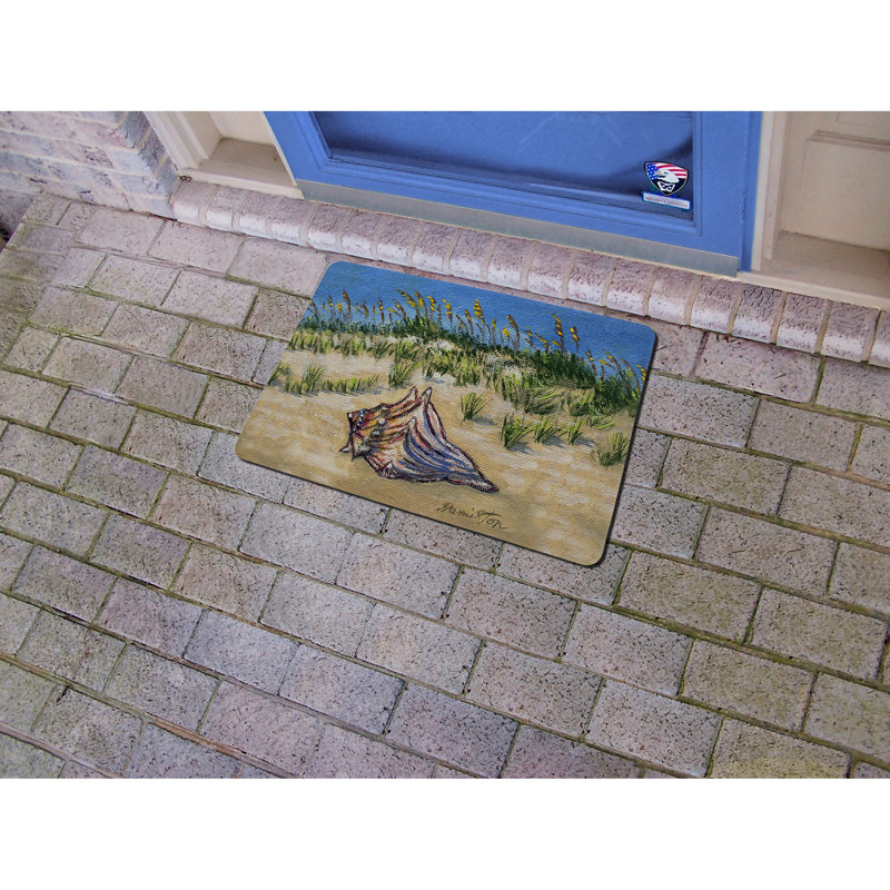 Tapis d'extérieur antidérapant Boykins Conch Found 26 po x 18 po