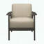 Chaise d'appoint profilée avec cadre gris antique-1281395765
