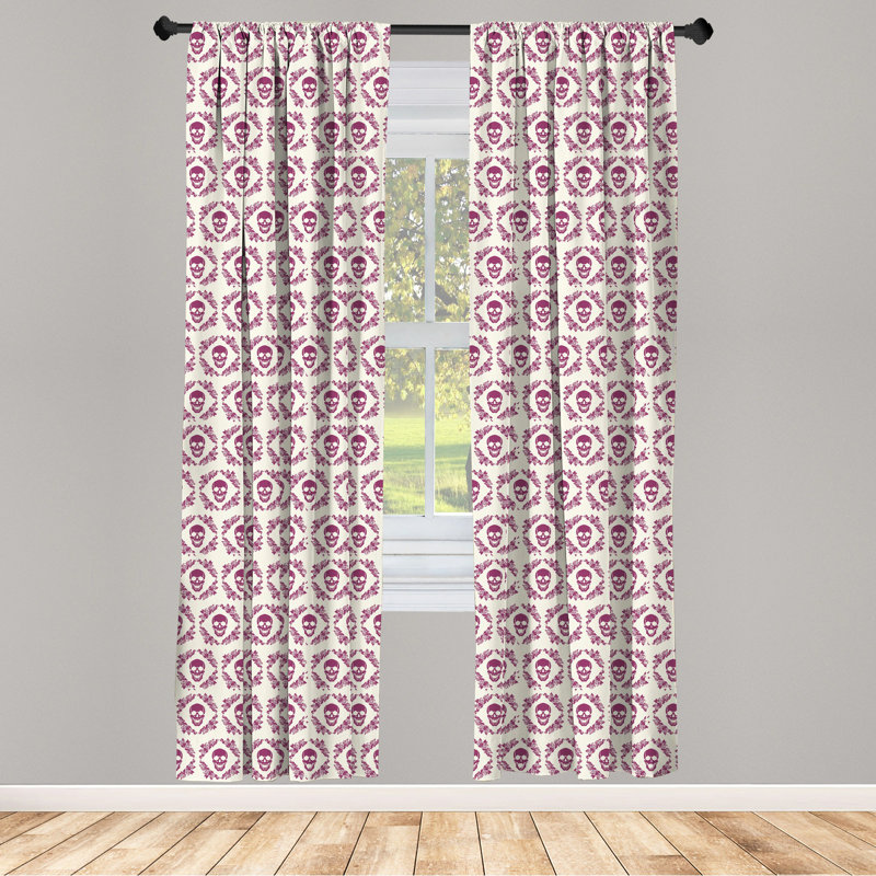 East Urban Home Floral Semi-Sheer Rod Pocket Sliding Panel, 28" x 95"