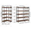 Bibliothèque de coin haute 65,4 "x l 47,3" à 5 niveaux avec 4 crochets de rangement en forme de L