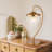 Modern 21" Arched Crystal Dimmable Table Lamp