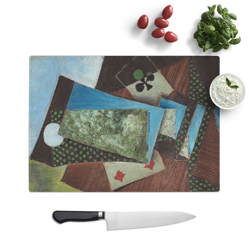 Playing Cards by Juan Gris Chopping Board, 0.4cm H x 20cm W x 28.5cm L