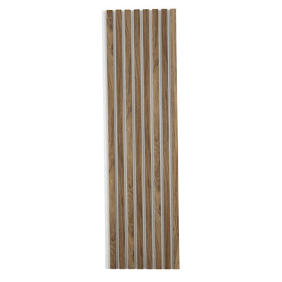 Panneau mural acoustique en bois 106 po x 12,6 po, panneaux décoratifs insonorisés pour murs et plafonds, panneaux muraux en bois à lattes 3D