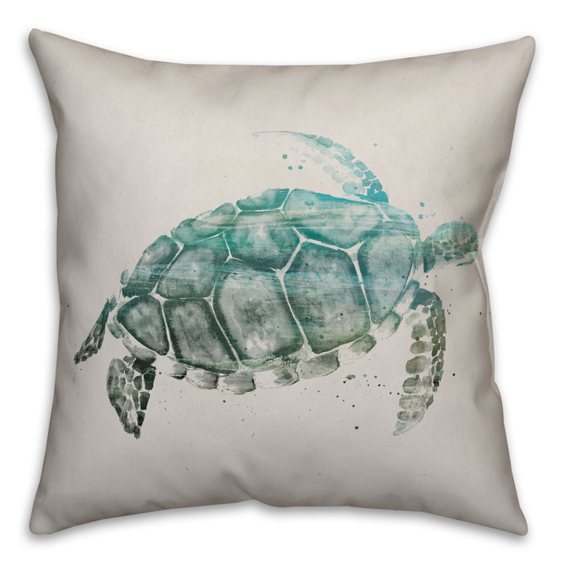  Coussin Watercolor Sea Turtle