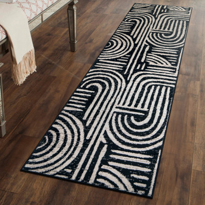 Tapis contemporain à lignes