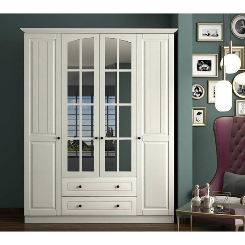 Anae 4 Door Manufactured Wood Wardrobe