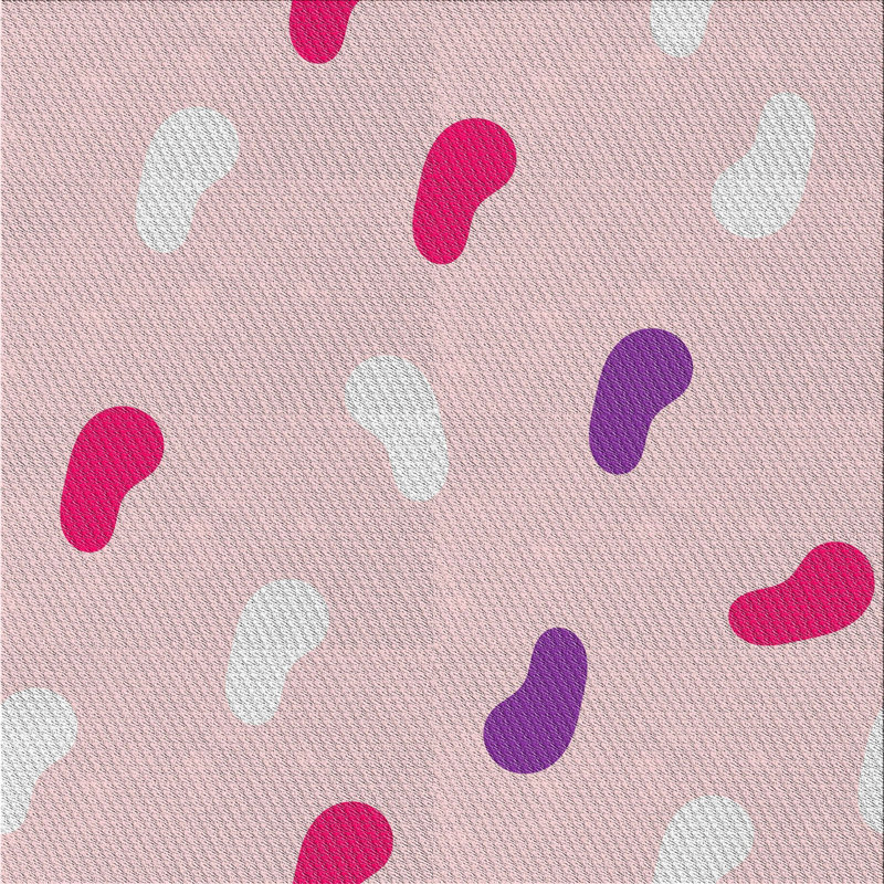 Tapis rose tissé à la machine, Carré 3 pi
