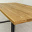 Isaias Oak Solid Wood Top Metal Base Dining Table-2026069693-2026069698