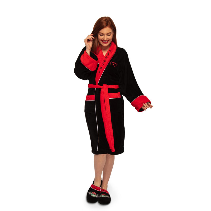 Fleece Mid-Calf Bathrobe with Pockets