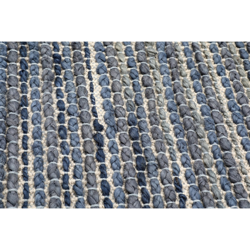 Vanora Striped Area Rug in Blue, Rectangle 7'6" x 9'6"