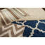 Tapis bleu marine / beige Ammundsen-2089317475