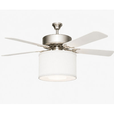 Ceiling Fan Linen Shade 8"D x 15" Dia. (Hand Made) + Fan Adapter kit + FREE Diffuser (Everything Needed In 1 Box)