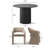 4 - Person Dining Table Sets With Round Table & 4 Upholstered Fabric Chairs-594116029-594116031