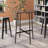 Leone Wood Top Bar Table