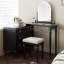 Coiffeuse avec miroir lumineux, 3 tiroirs