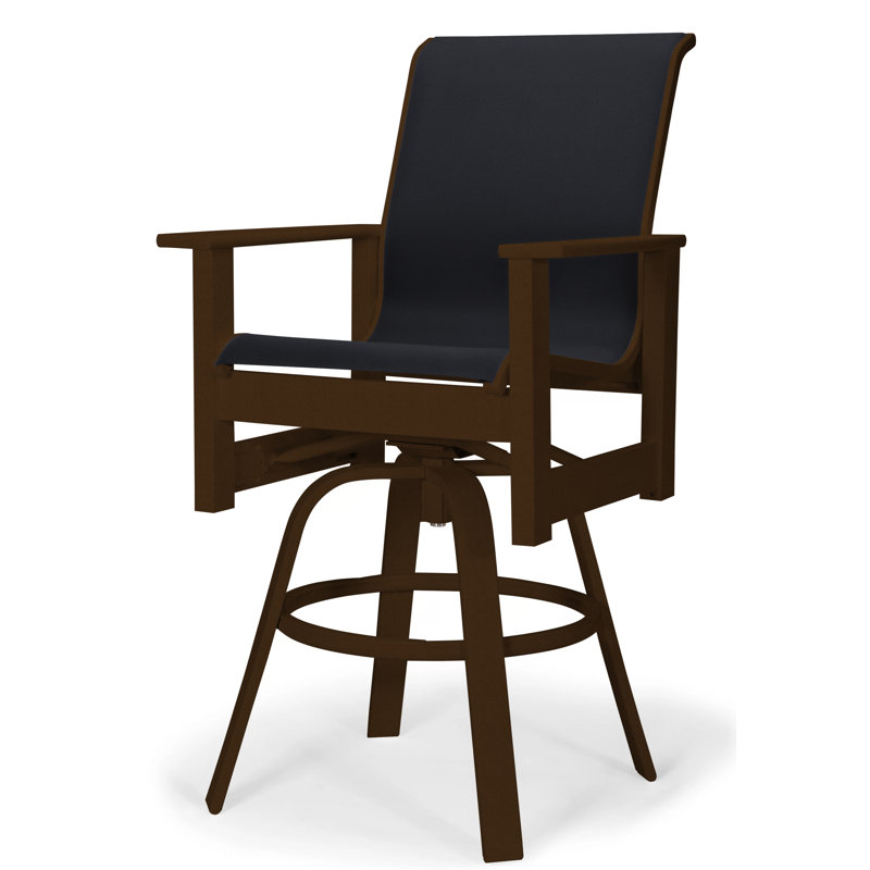 Fauteuil pivotant à hauteur de barre Leeward MGP, Noir 5D Sunbrella®, Kona texturé