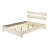 Rustic Contemporary King Platform Bed Frame In White Washed Finish, Low - Profile Design, One Box Packaging, Wood Style-1754030781