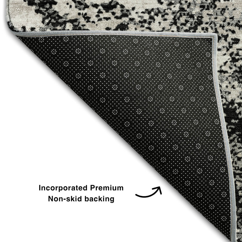 Premium Machine Washable Birchview AMF1027 Modern Rug, Rectangle 2'6" x 3'10"