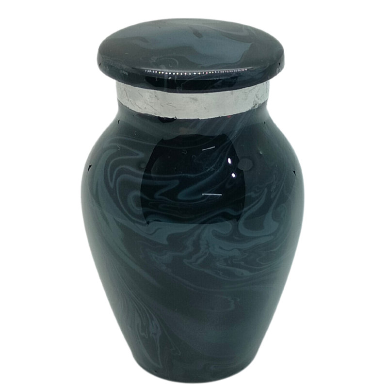 Romeka Handmade Sand Marble Finish Keepsake, Black