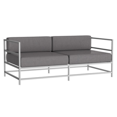 Delano 65'' Wide Metal Loveseat with Sunbrella® Cushions