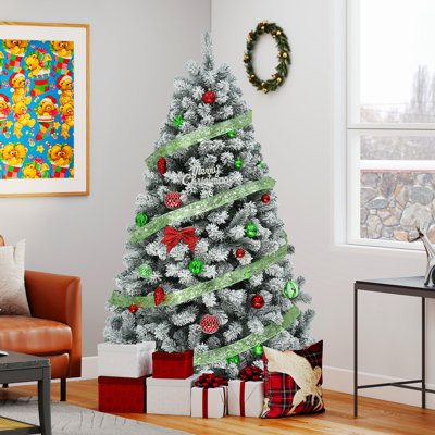 Lighted Artificial Pine Christmas Tree