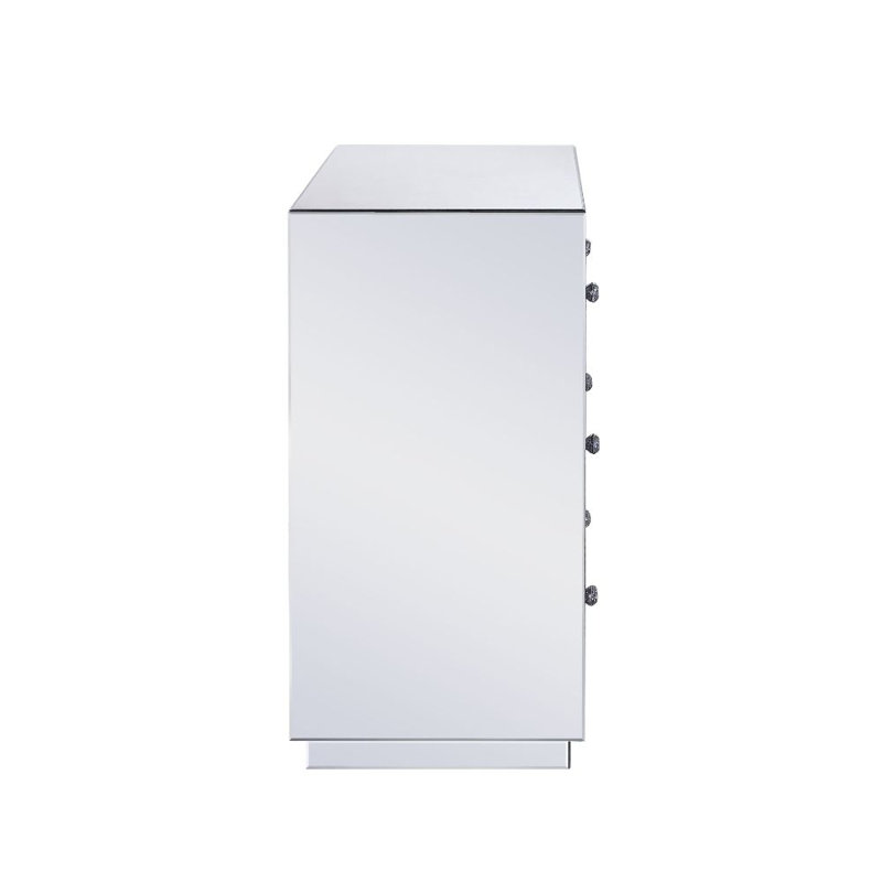 Eargle Glass Floor Shelf 3 - Drawer End Table with Storage