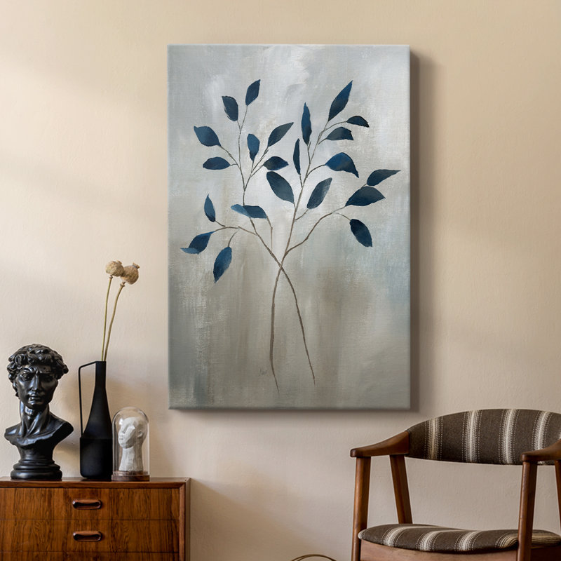 Indigo Foliage I - galerie sur mesure, H 18 po x l 12 po