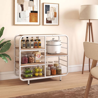 1 PCS 5-Tier Bookshelf for Living Room,Bookcase with Sturdy Metal Frame,Modern Book Shelf