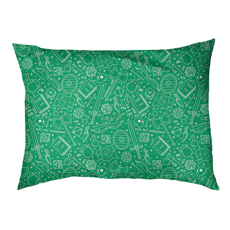 Coussin Byrge, Moyen (H 14 po x l 42,5 po x P 32,5 po), Vert foncé