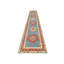 Tapis oriental unique tribal 3X14 bleu
