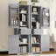 Kitchen Pantry Cabinet With Sliding Storage Rack 4 Doors-1764348467