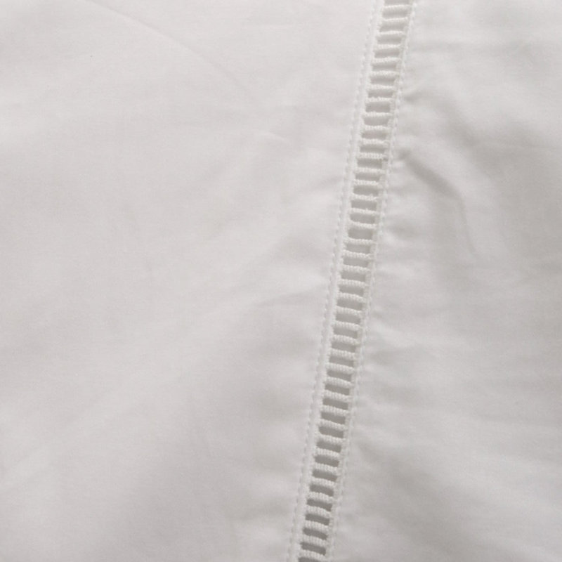 Taie d'oreiller en satin 300 fils Como, Standard, Blanc