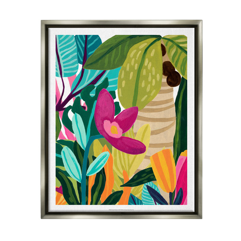 «Island Thicket Bold Tropical Plants Floater», art mural par June Erica Vess, H 31 po x l 25 po x P 1,7 po