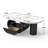 47.24" Oval Sintered Stone Coffee Table with Shelf and Drawer Storage, Large Luxury Unique Center Table for Living Room,Office-1966076456