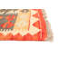 Tapis orange en laine à tissage plat unique 5 pi 1 po x 6 pi 6 po