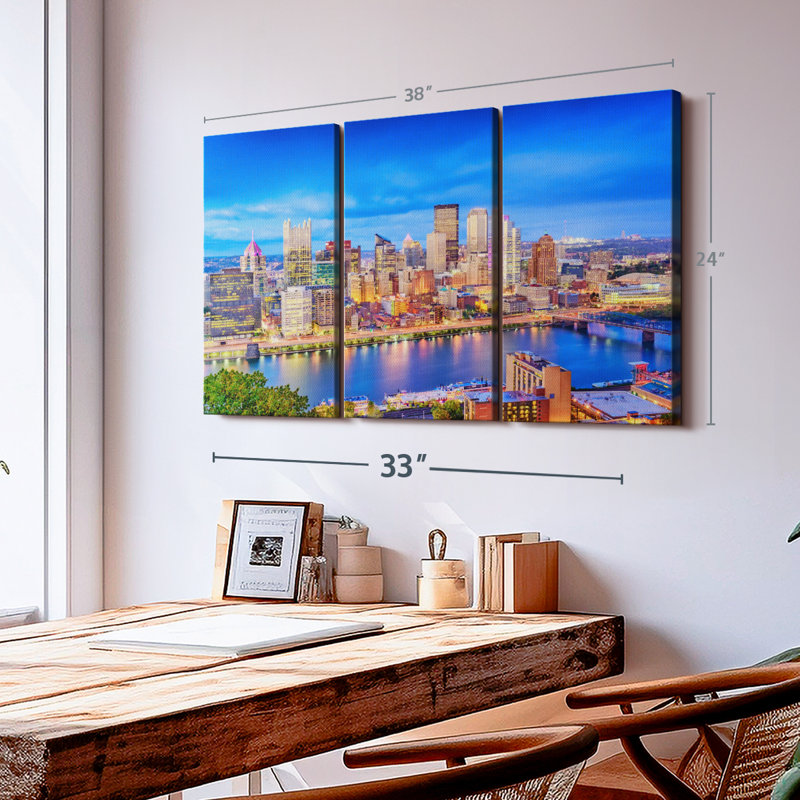«Pittsburgh Blue Hour» sur, H 24 po x l 38 po