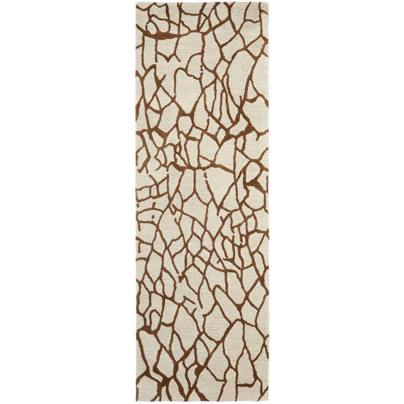 Jorie Hand Tufted Wool & Viscose Abstract Rug, Runner 2'6" x 8'