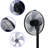49.5 In. Oscillating Adjustable 12-Levels Speed Black Pedestal Fan With Remote Control And Timer
