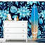 Dark Wallpaper With Blue Pattern-24242911
