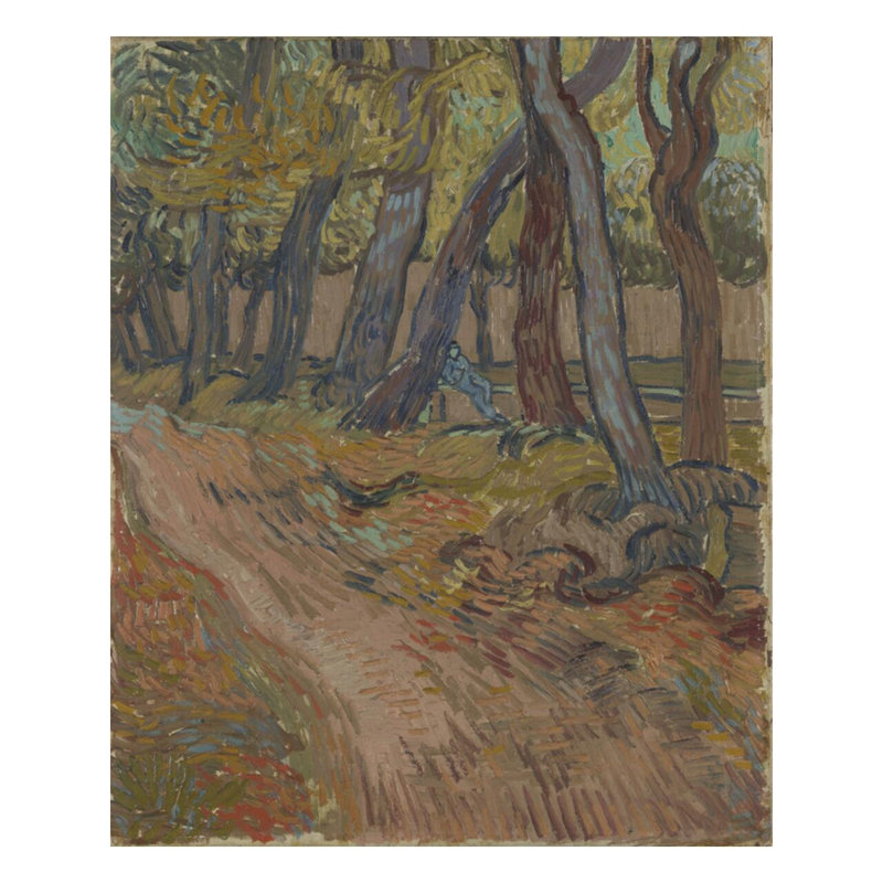 Sentier dans le jardin de l'asile par Vincent van Gogh - Estampe numérique, H 40 po x l 32 po