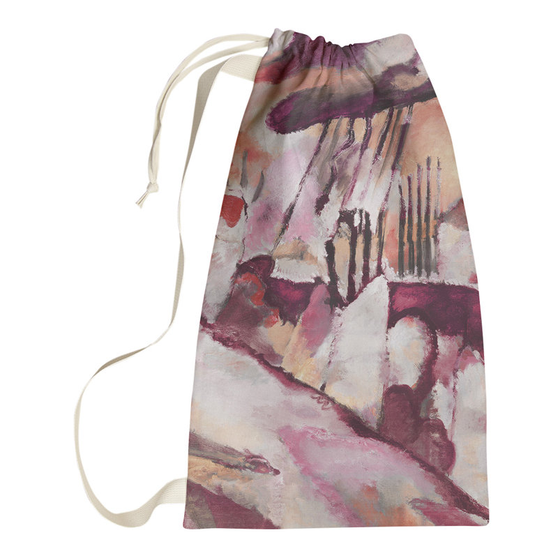 Paysage avec sac à linge rain Lepley, Petit (H 64 po x l 20 po x P 1,5 po), Rouge