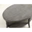 Table basse ovale grise - Design avec placage en bois rond et tablette supplémentaire-54729824