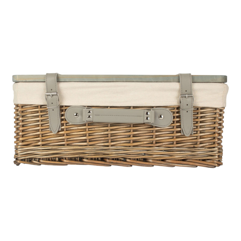 Fleur De Lis Living Wicker Decorative Basket, 15cm H x 36cm W x 25cm D