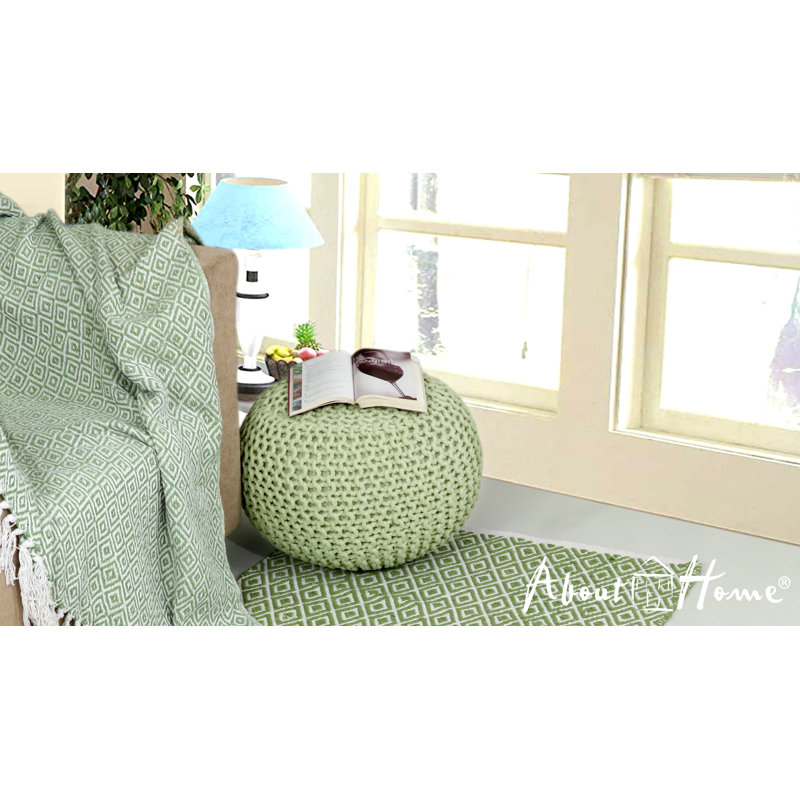 Cotton Outdoor Friendly Classic Bean Bag, Sage Green