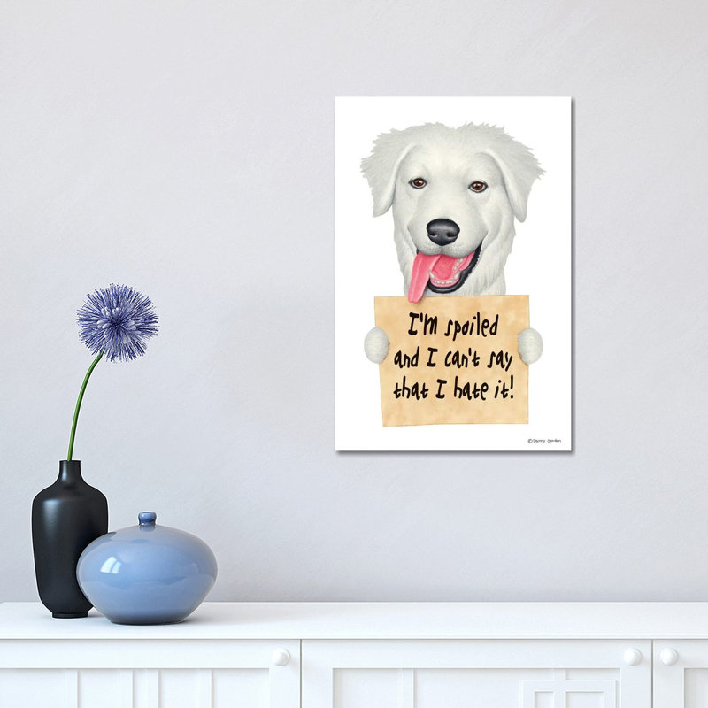 " Great Pyrenees " by Danny Gordon Painting Print, 18" H x 12" W x 1.5" D