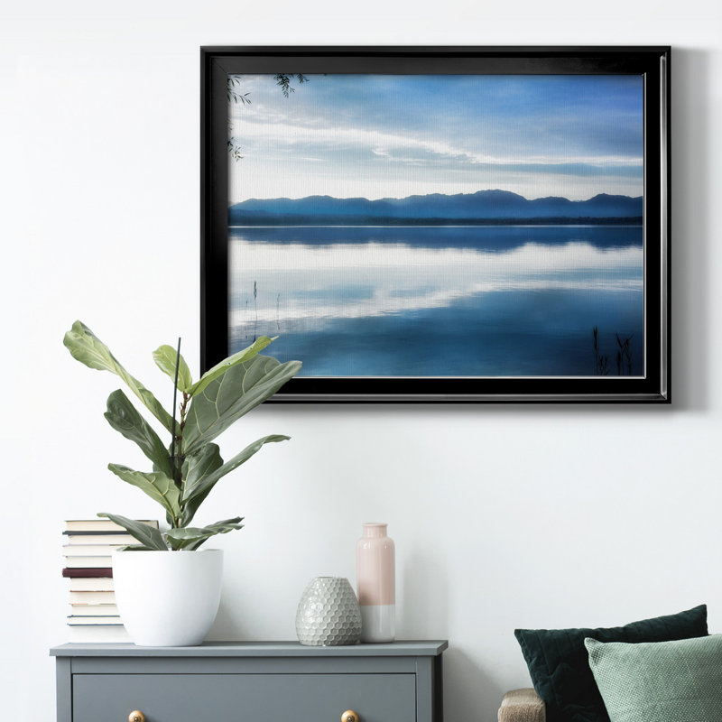 «Blue Hour», toile encadrée de qualité supérieure - prête à être accrochée, Cadre noir, H 18,5 po x l 24,5 po x P 1 po