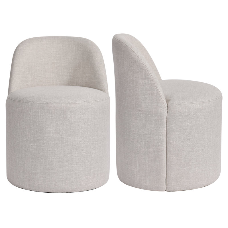 Nian 22" Wide Modern Curved Backrest Design Upholstered Accent Side Chair