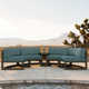 Bergeron Outdoor Curved Patio Sectional with Sunbrella Cushions